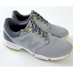 New Balance Men's Striker V3 Spiked Golf Shoe Gray and Yellow Size 9